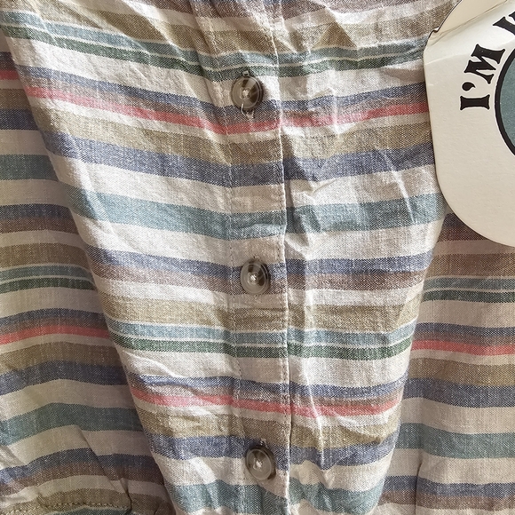 Toad&Co Hemp Salt Striped Button-Down Jumpsuit Small Sustainability - Picture 4 of 9